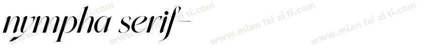 nympha serif字体转换